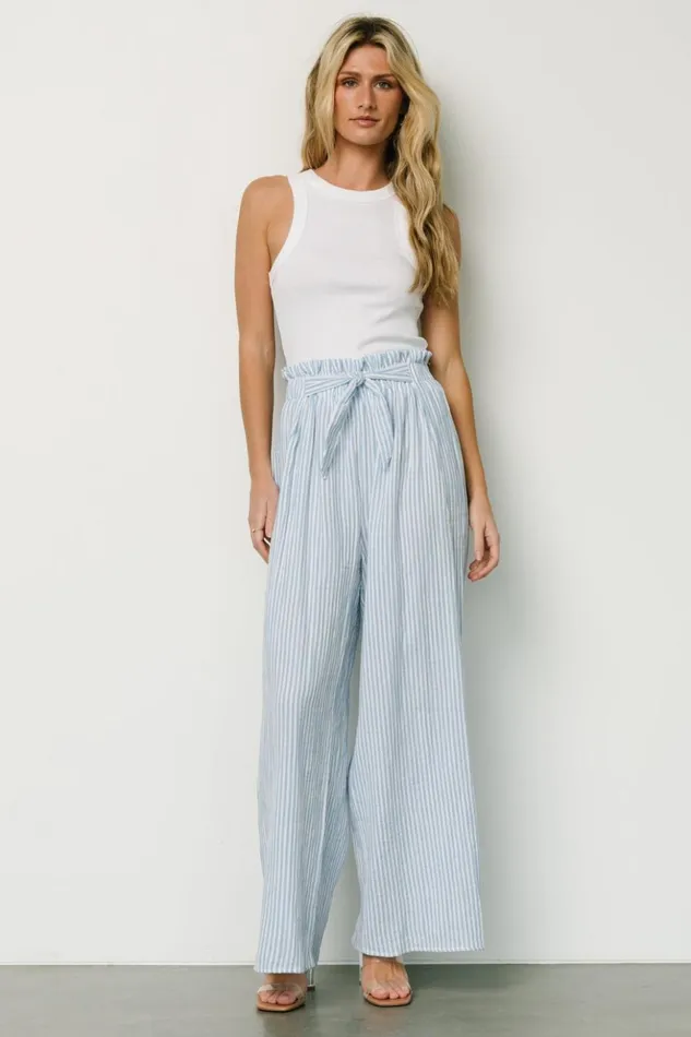 Baltic Born Pants Delphi Wide Leg Pants Blue Stripe 8211 Women