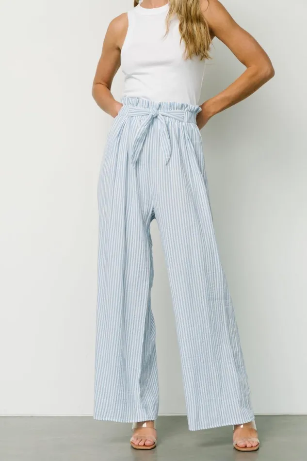 Baltic Born Pants Delphi Wide Leg Pants Blue Stripe 8211 Women Baltic Born Pants Delphi Wide Leg Pants Blue Stripe 8211 Women