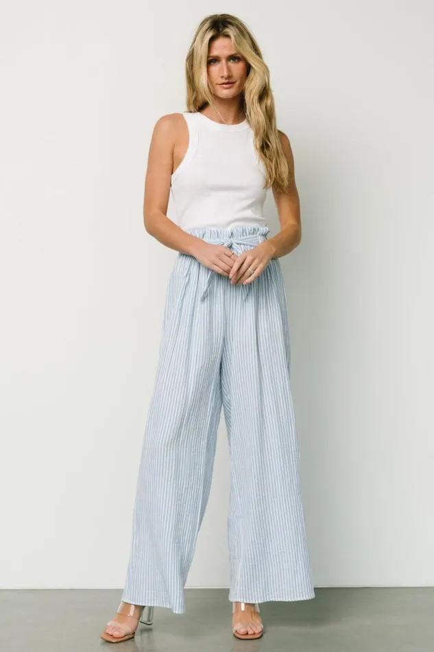 Baltic Born Pants Delphi Wide Leg Pants Blue Stripe 8211 Women Baltic Born Pants Delphi Wide Leg Pants Blue Stripe 8211 Women