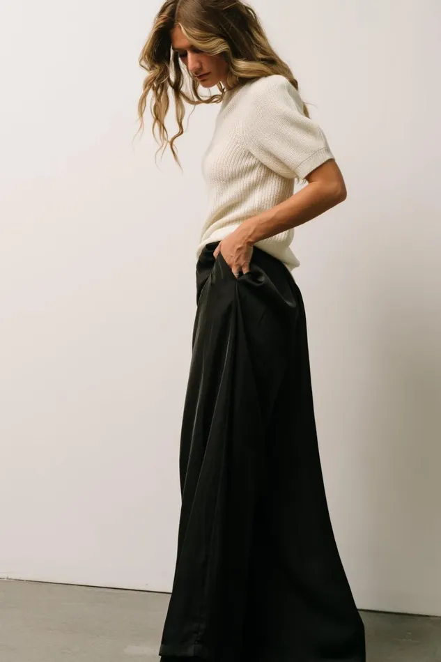 Baltic Born Pants Jayla Palazzo Satin Pant Black 8211 Women Baltic Born Pants Jayla Palazzo Satin Pant Black 8211 Women