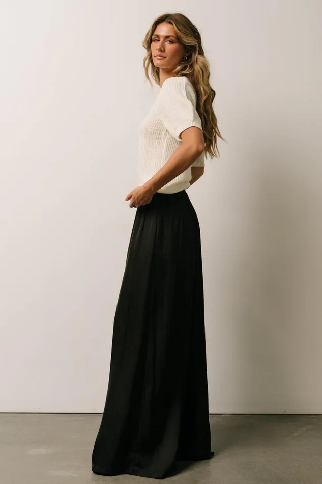 Baltic Born Pants Jayla Palazzo Satin Pant Black 8211 Women Baltic Born Pants Jayla Palazzo Satin Pant Black 8211 Women