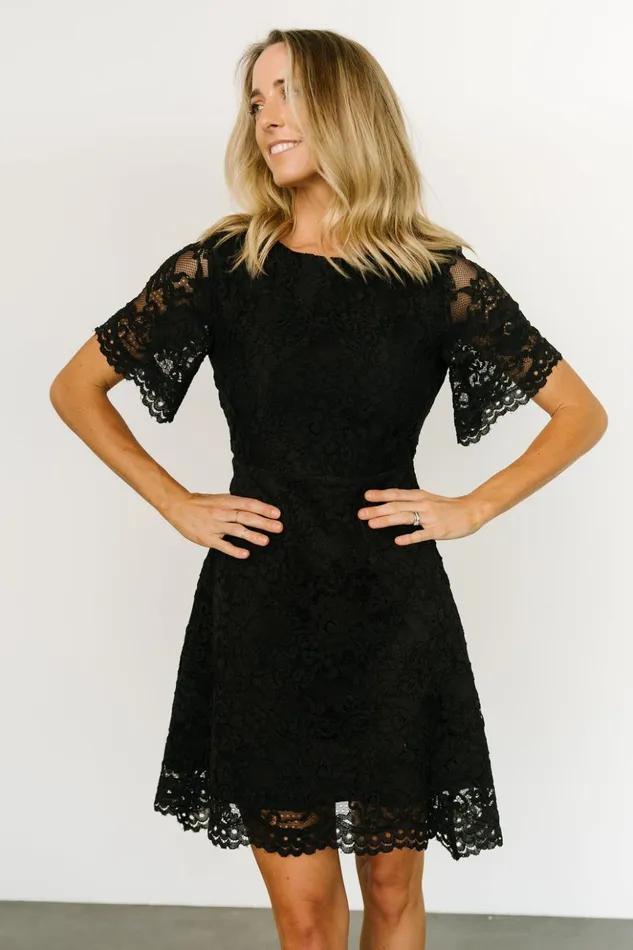 Baltic Born Short Dresses Aasha Lace Short Dress Black 8211 Women Baltic Born Short Dresses Aasha Lace Short Dress Black 8211 Women