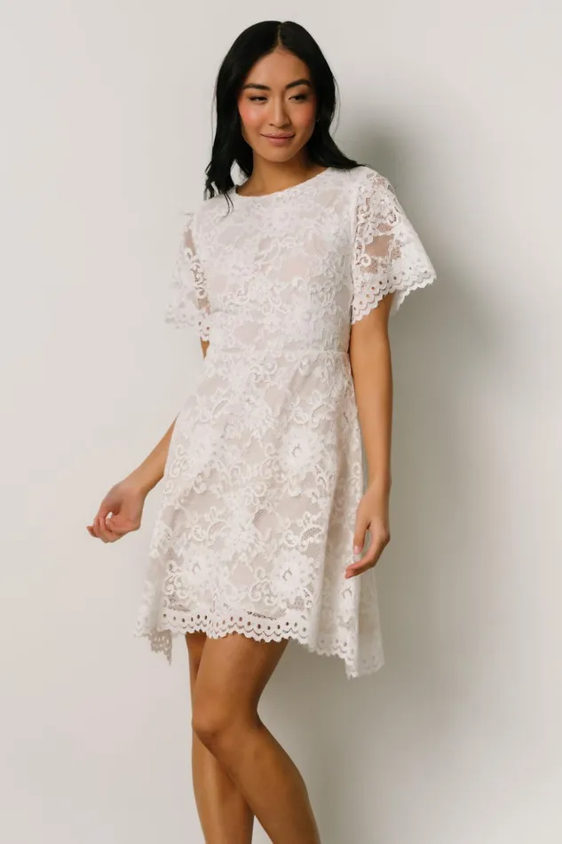 Baltic Born Short Dresses Aasha Lace Short Dress Off White 8211 Women Baltic Born Short Dresses Aasha Lace Short Dress Off White 8211 Women