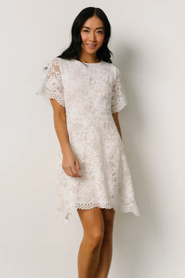 Baltic Born Short Dresses Aasha Lace Short Dress Off White 8211 Women Baltic Born Short Dresses Aasha Lace Short Dress Off White 8211 Women