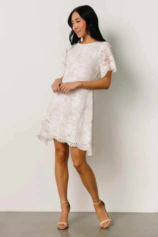 Baltic Born Short Dresses Aasha Lace Short Dress Off White 8211 Women Baltic Born Short Dresses Aasha Lace Short Dress Off White 8211 Women