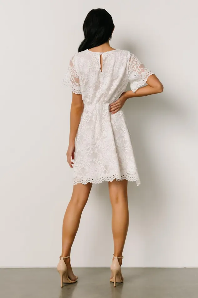 Baltic Born Short Dresses Aasha Lace Short Dress Off White 8211 Women Baltic Born Short Dresses Aasha Lace Short Dress Off White 8211 Women