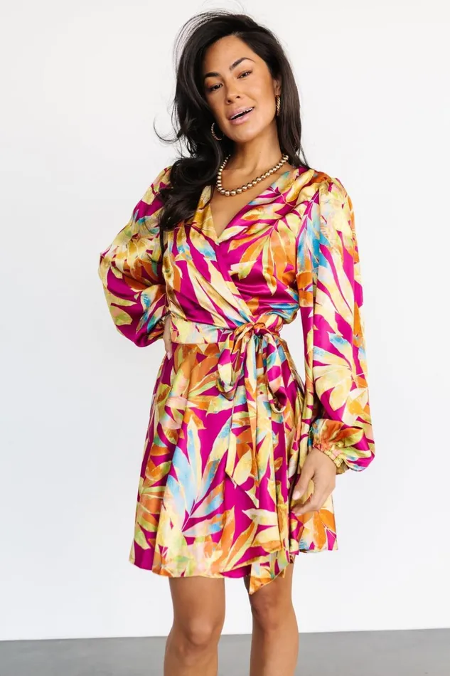 Baltic Born Short Dresses Acadian Wrap Mini Dress Multi 8211 Women Baltic Born Short Dresses Acadian Wrap Mini Dress Multi 8211 Women