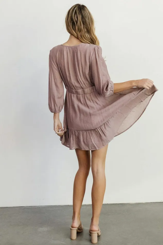 Baltic Born Short Dresses Amelia Boho Mini Dress Dusty Lavender 8211 Women Baltic Born Short Dresses Amelia Boho Mini Dress Dusty Lavender 8211 Women
