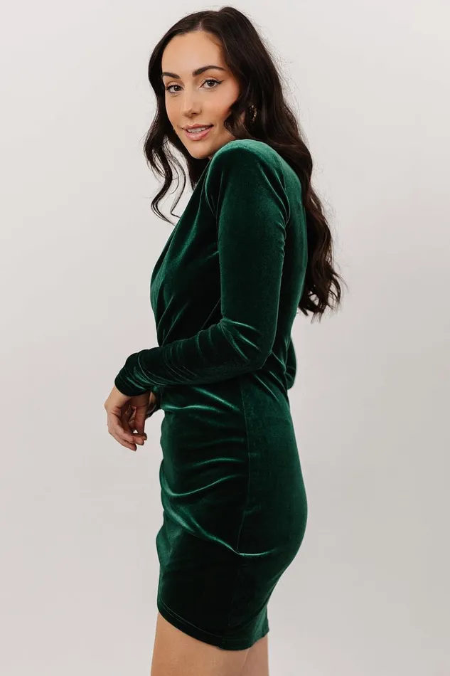 Baltic Born Short Dresses Ava Velvet Mini Dress Green 8211 Women Baltic Born Short Dresses Ava Velvet Mini Dress Green 8211 Women