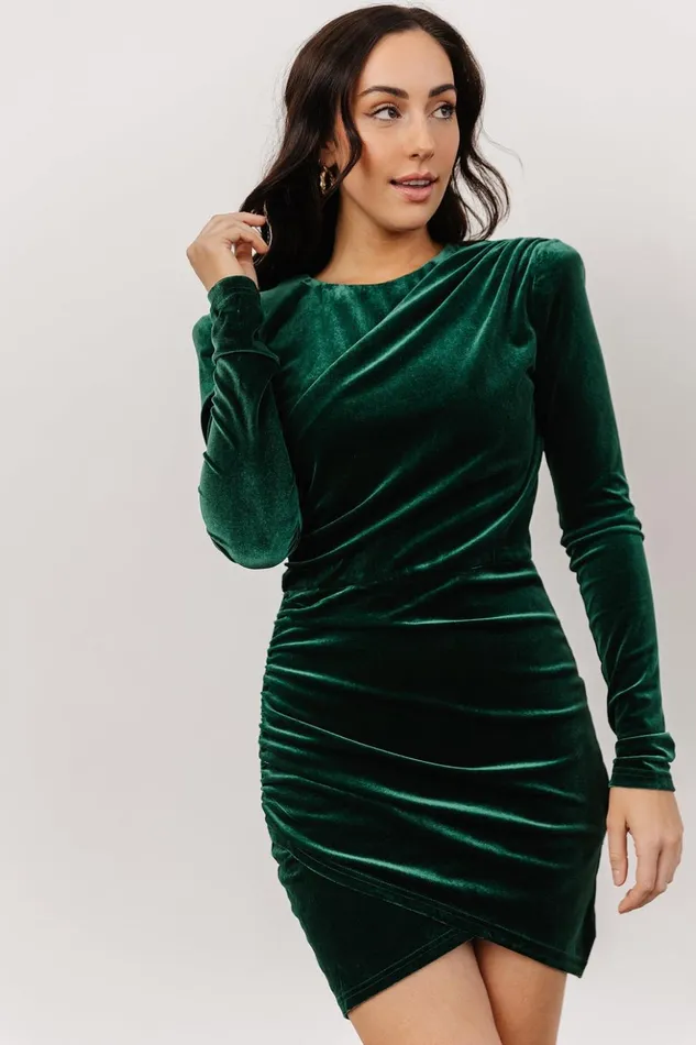 Baltic Born Short Dresses Ava Velvet Mini Dress Green 8211 Women Baltic Born Short Dresses Ava Velvet Mini Dress Green 8211 Women