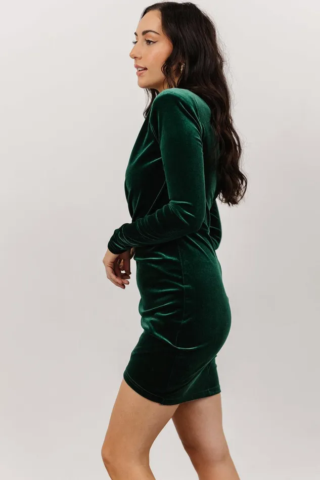 Baltic Born Short Dresses Ava Velvet Mini Dress Green 8211 Women Baltic Born Short Dresses Ava Velvet Mini Dress Green 8211 Women