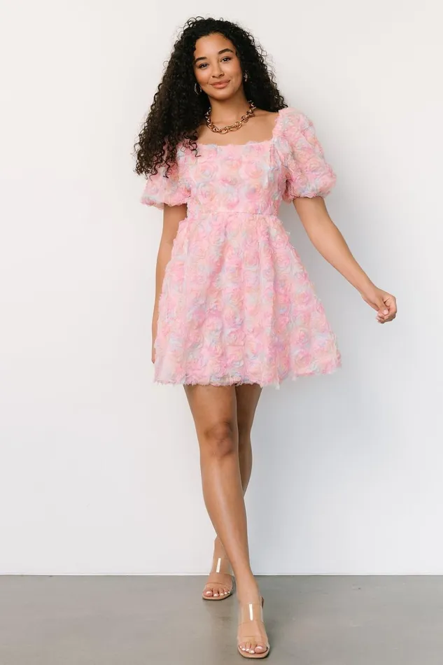 Baltic Born Short Dresses Bette Mini Dress Pink Floral 8211 Women