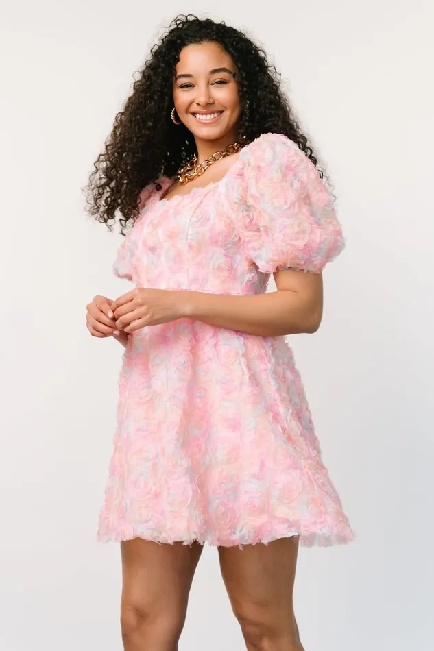 Baltic Born Short Dresses Bette Mini Dress Pink Floral 8211 Women Baltic Born Short Dresses Bette Mini Dress Pink Floral 8211 Women