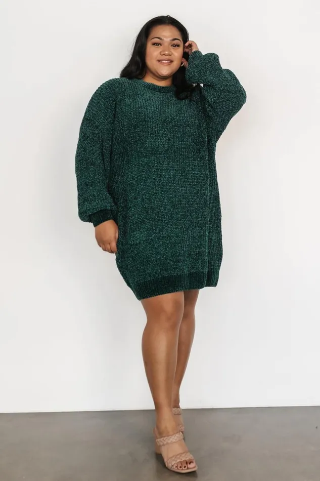 Baltic Born Short Dresses Christa Sweater Dress Emerald 8211 Women Baltic Born Short Dresses Christa Sweater Dress Emerald 8211 Women
