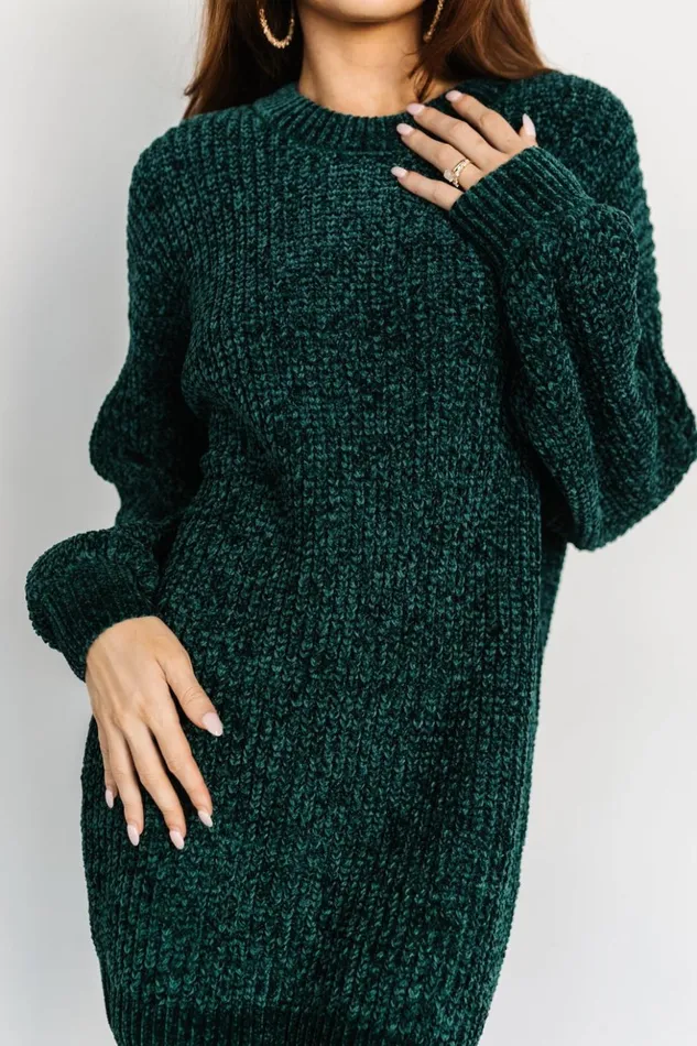 Baltic Born Short Dresses Christa Sweater Dress Emerald 8211 Women Baltic Born Short Dresses Christa Sweater Dress Emerald 8211 Women