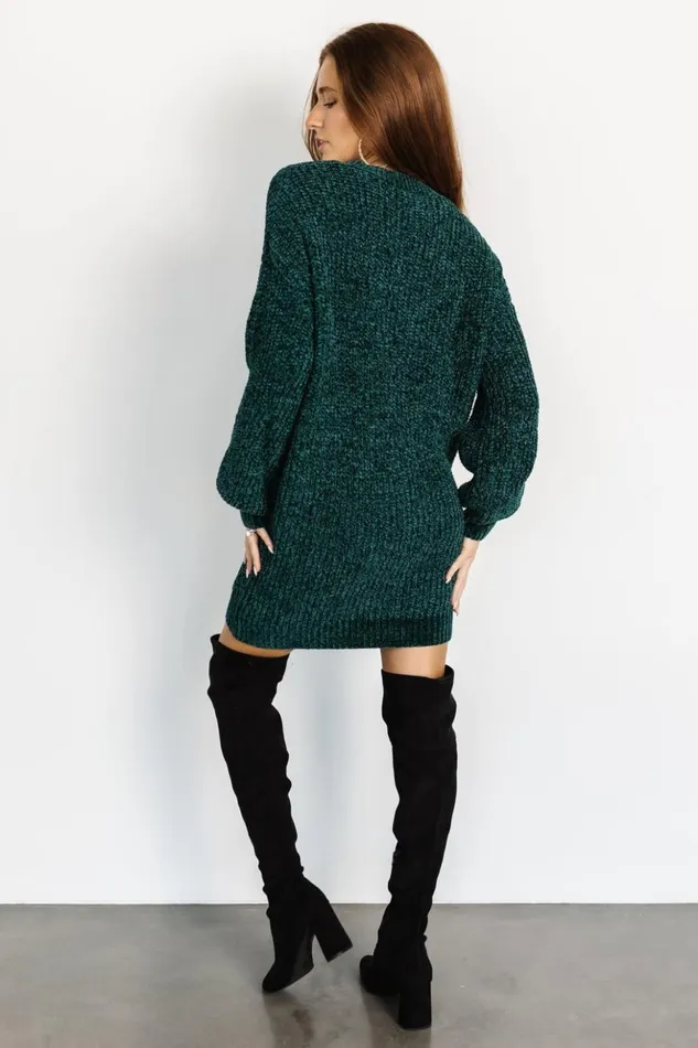 Baltic Born Short Dresses Christa Sweater Dress Emerald 8211 Women Baltic Born Short Dresses Christa Sweater Dress Emerald 8211 Women