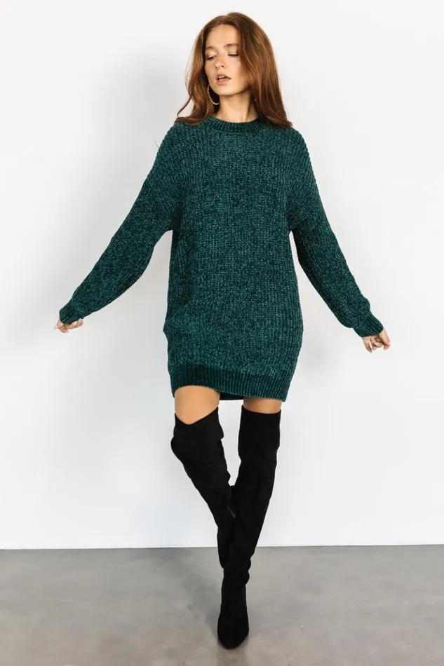 Baltic Born Short Dresses Christa Sweater Dress Emerald 8211 Women Baltic Born Short Dresses Christa Sweater Dress Emerald 8211 Women