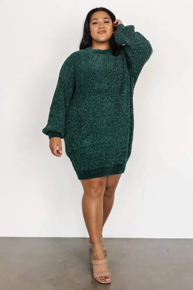 Baltic Born Short Dresses Christa Sweater Dress Emerald 8211 Women Baltic Born Short Dresses Christa Sweater Dress Emerald 8211 Women