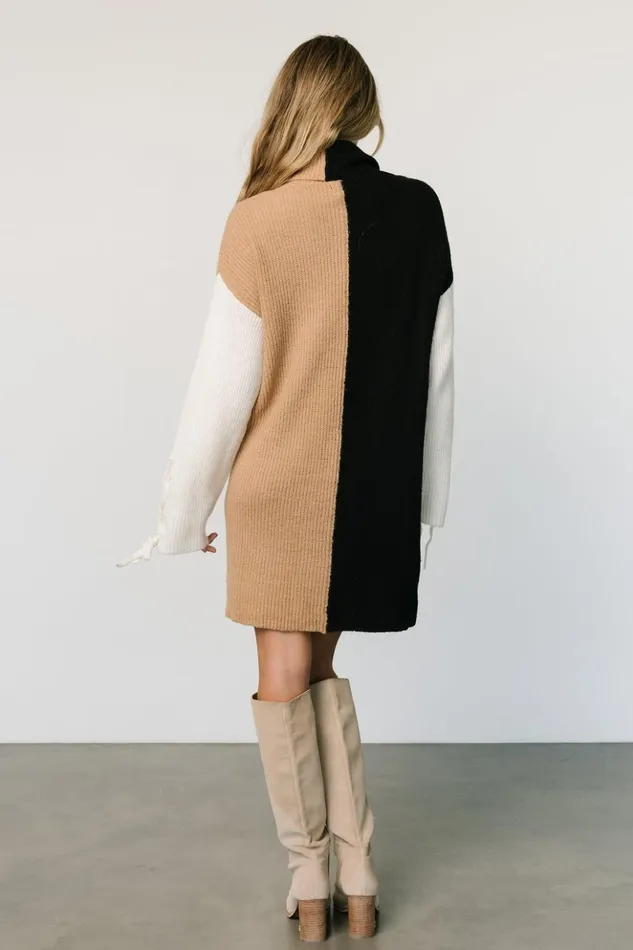Baltic Born Short Dresses Connie Turtleneck Sweater Mini Dress Black Multi 8211 Women Baltic Born Short Dresses Connie Turtleneck Sweater Mini Dress Black Multi 8211 Women
