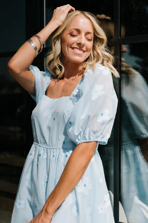 Baltic Born Short Dresses Daisy Short Dress Blue Floral 8211 Women Baltic Born Short Dresses Daisy Short Dress Blue Floral 8211 Women