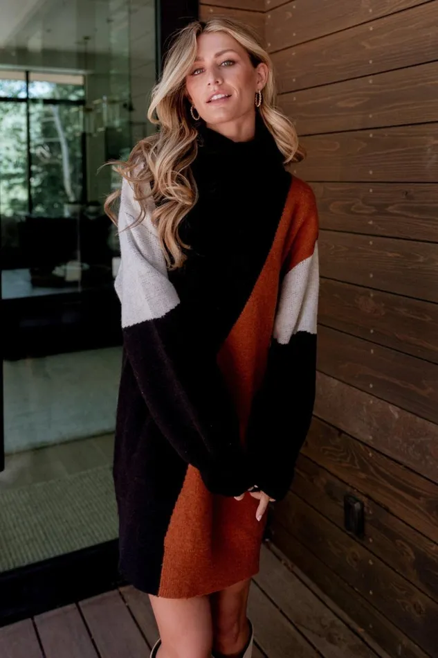 Baltic Born Short Dresses Diego Sweater Dress Black Multi 8211 Women Baltic Born Short Dresses Diego Sweater Dress Black Multi 8211 Women