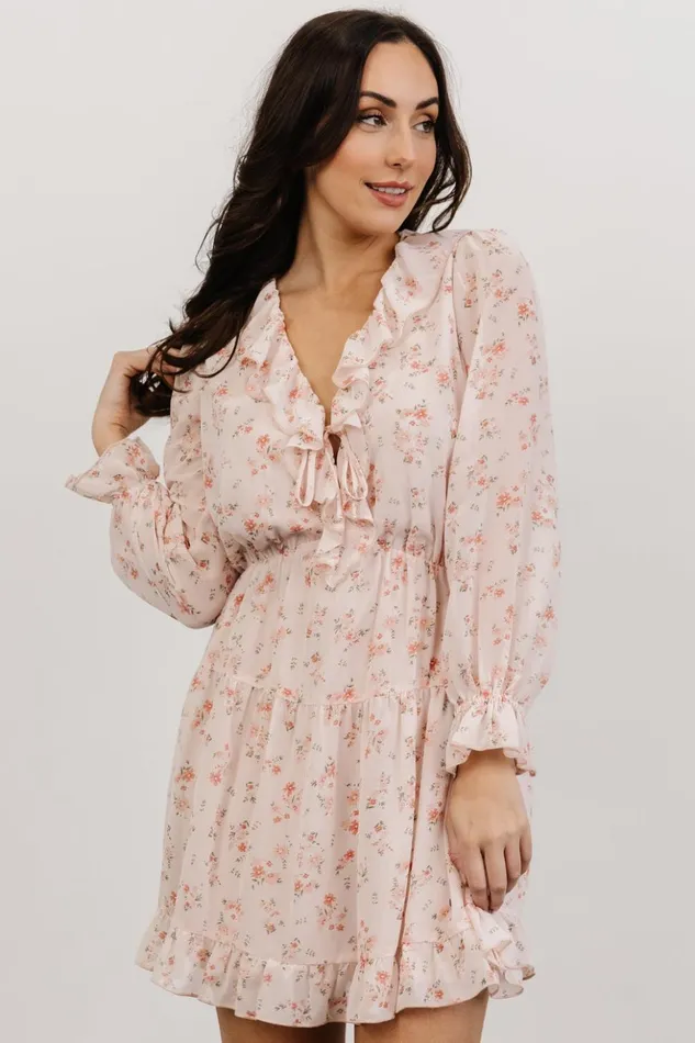 Baltic Born Short Dresses Doris Mini Dress Blush Floral 8211 Women Baltic Born Short Dresses Doris Mini Dress Blush Floral 8211 Women