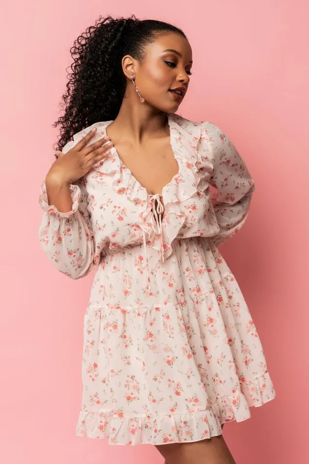 Baltic Born Short Dresses Doris Mini Dress Blush Floral 8211 Women Baltic Born Short Dresses Doris Mini Dress Blush Floral 8211 Women