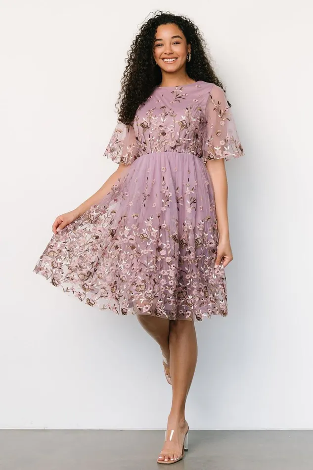 Baltic Born Short Dresses Duchess Tulle Dress Lilac Garden 8211 Women