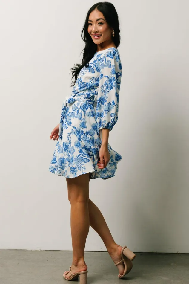 Baltic Born Short Dresses Elena Mini Dress French Blue Floral 8211 Women Baltic Born Short Dresses Elena Mini Dress French Blue Floral 8211 Women