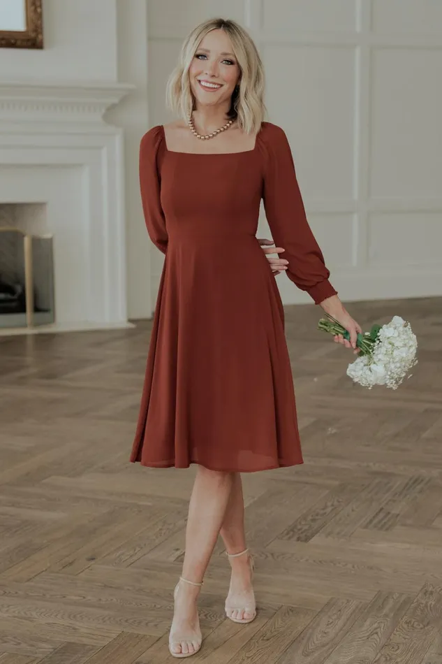 Baltic Born Short Dresses Elise Short Dress Cinnamon 8211 Women Baltic Born Short Dresses Elise Short Dress Cinnamon 8211 Women