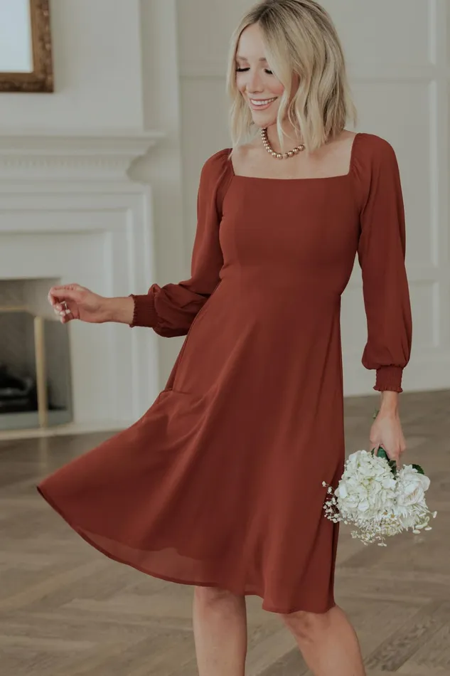 Baltic Born Short Dresses Elise Short Dress Cinnamon 8211 Women Baltic Born Short Dresses Elise Short Dress Cinnamon 8211 Women