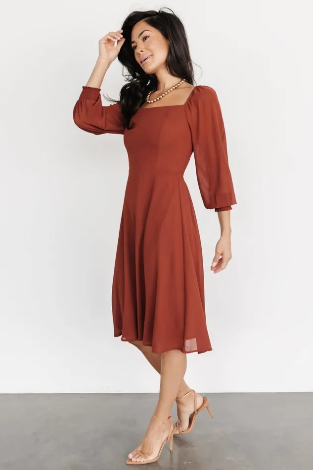 Baltic Born Short Dresses Elise Short Dress Cinnamon 8211 Women Baltic Born Short Dresses Elise Short Dress Cinnamon 8211 Women