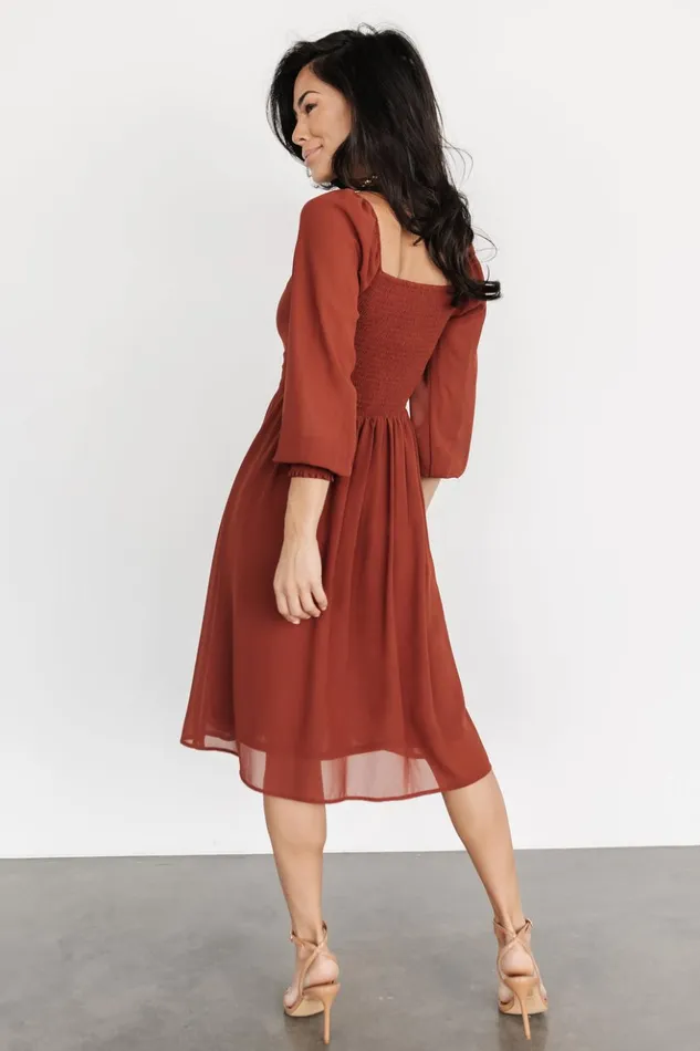 Baltic Born Short Dresses Elise Short Dress Cinnamon 8211 Women Baltic Born Short Dresses Elise Short Dress Cinnamon 8211 Women