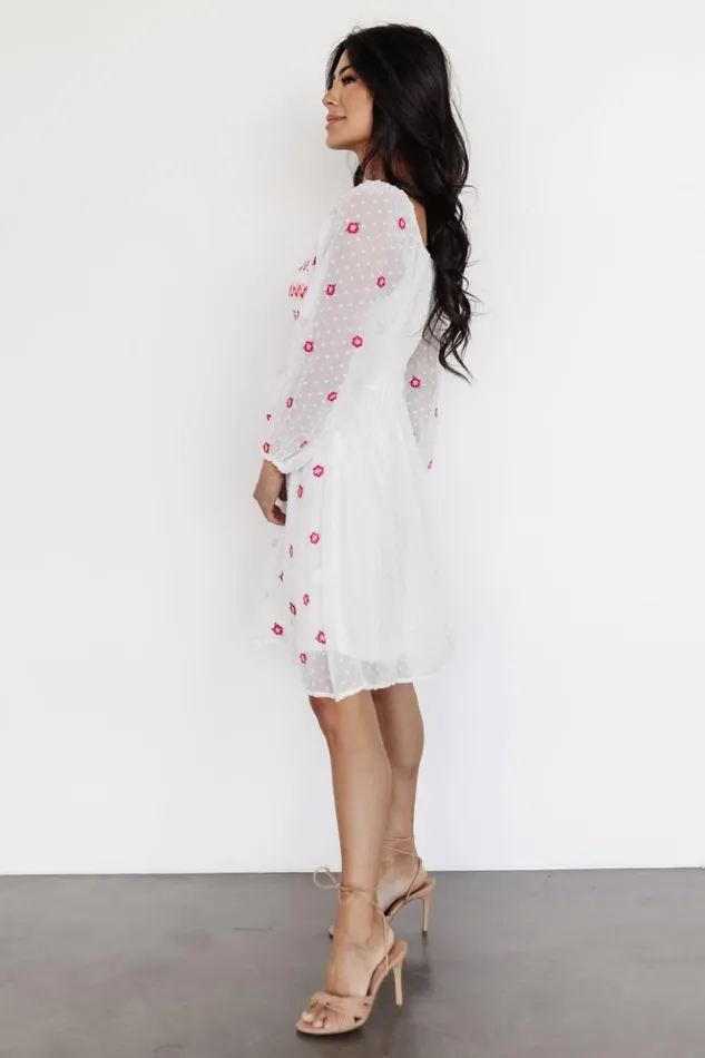 Baltic Born Short Dresses Fresca Embroidered Short Dress White Multi 8211 Women Baltic Born Short Dresses Fresca Embroidered Short Dress White Multi 8211 Women
