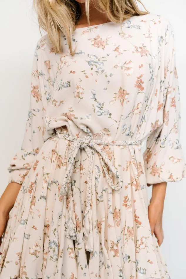 Baltic Born Short Dresses Galia Mini Dress Beige Floral 8211 Women Baltic Born Short Dresses Galia Mini Dress Beige Floral 8211 Women