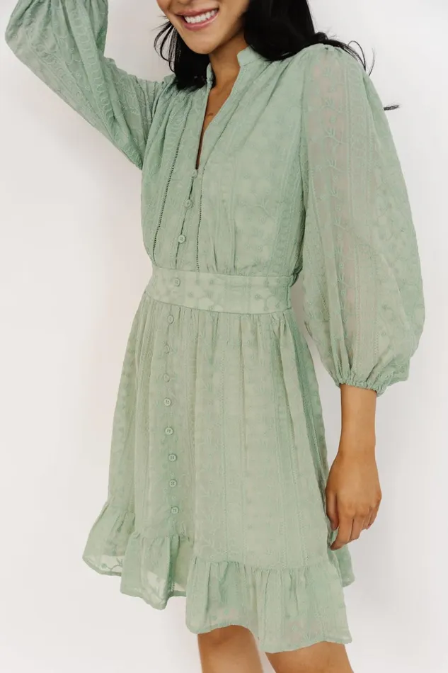 Baltic Born Short Dresses Harmony Embossed Dress Sage 8211 Women Baltic Born Short Dresses Harmony Embossed Dress Sage 8211 Women
