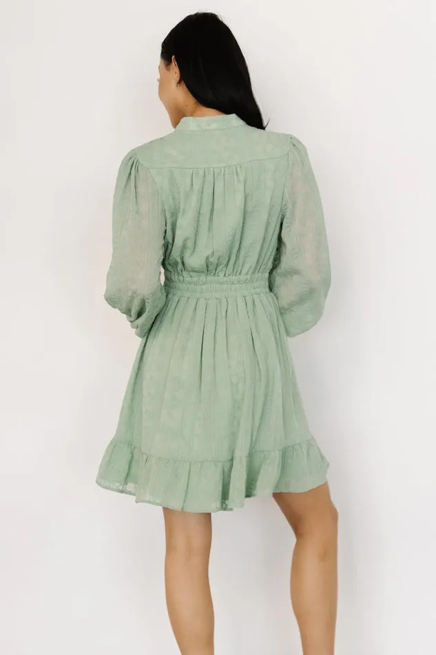 Baltic Born Short Dresses Harmony Embossed Dress Sage 8211 Women Baltic Born Short Dresses Harmony Embossed Dress Sage 8211 Women