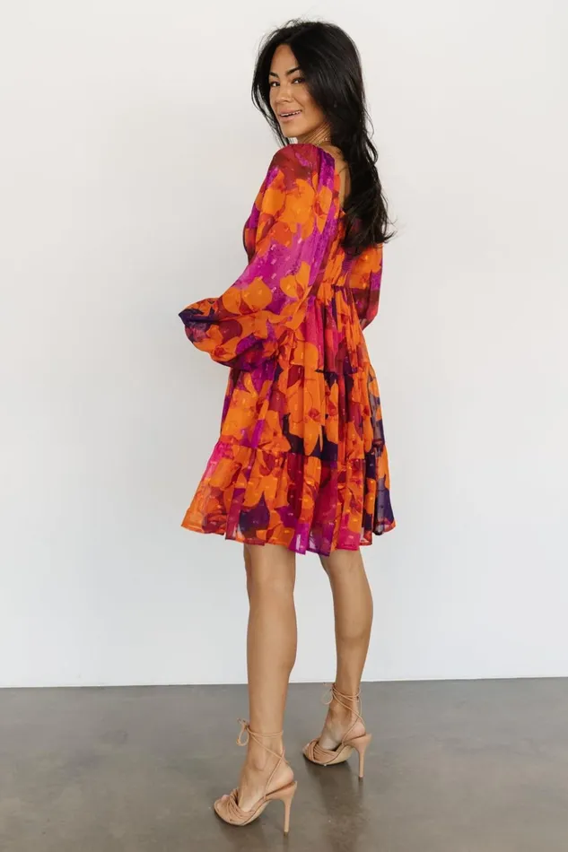 Baltic Born Short Dresses Harper Mini Dress Eggplant Orange Multi 8211 Women Baltic Born Short Dresses Harper Mini Dress Eggplant Orange Multi 8211 Women