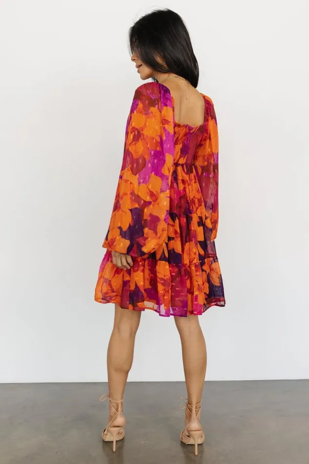 Baltic Born Short Dresses Harper Mini Dress Eggplant Orange Multi 8211 Women Baltic Born Short Dresses Harper Mini Dress Eggplant Orange Multi 8211 Women