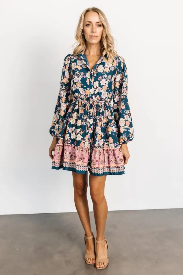 Baltic Born Short Dresses Jane Short Dress Jade Multi 8211 Women Baltic Born Short Dresses Jane Short Dress Jade Multi 8211 Women