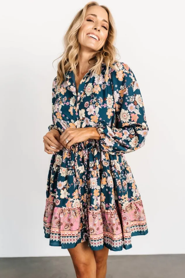 Baltic Born Short Dresses Jane Short Dress Jade Multi 8211 Women Baltic Born Short Dresses Jane Short Dress Jade Multi 8211 Women