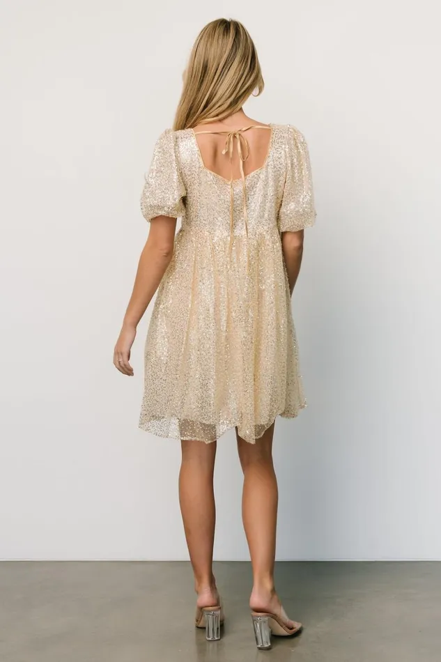 Baltic Born Short Dresses Joy Sequin Pearl Short Dress Gold 8211 Women Baltic Born Short Dresses Joy Sequin Pearl Short Dress Gold 8211 Women