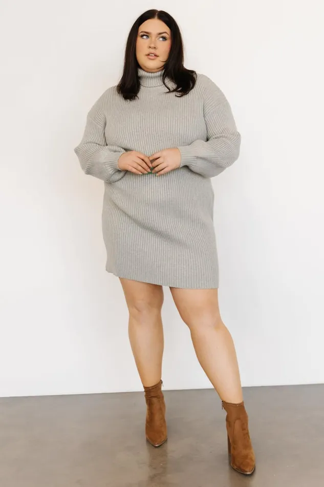 Baltic Born Short Dresses Julianne Sweater Dress Light Gray 8211 Women Baltic Born Short Dresses Julianne Sweater Dress Light Gray 8211 Women