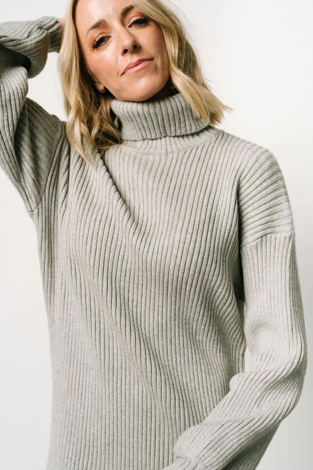 Baltic Born Short Dresses Julianne Sweater Dress Light Gray 8211 Women Baltic Born Short Dresses Julianne Sweater Dress Light Gray 8211 Women