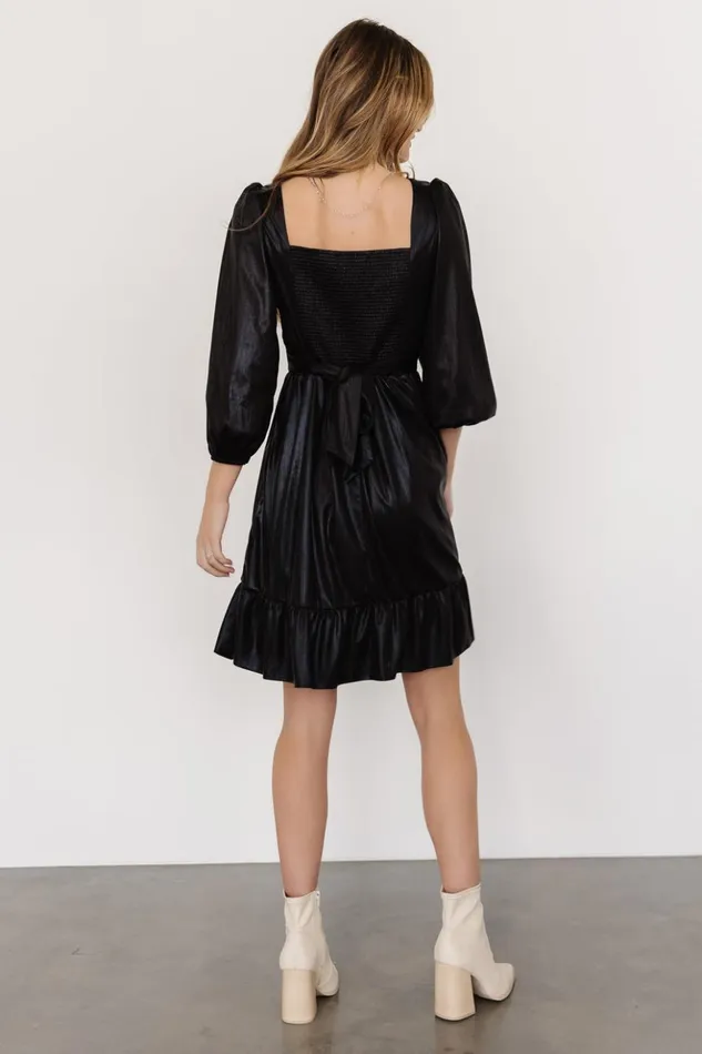 Baltic Born Short Dresses Louvre Metallic Dress Black 8211 Women Baltic Born Short Dresses Louvre Metallic Dress Black 8211 Women