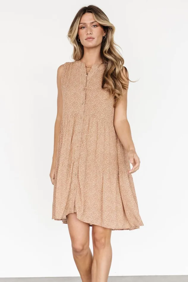 Baltic Born Short Dresses Malone Button Down Short Dress Camel 8211 Women