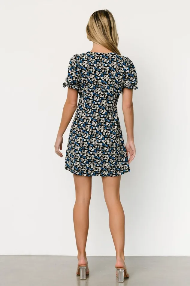 Baltic Born Short Dresses Mary Mini Dress Black Floral 8211 Women Baltic Born Short Dresses Mary Mini Dress Black Floral 8211 Women