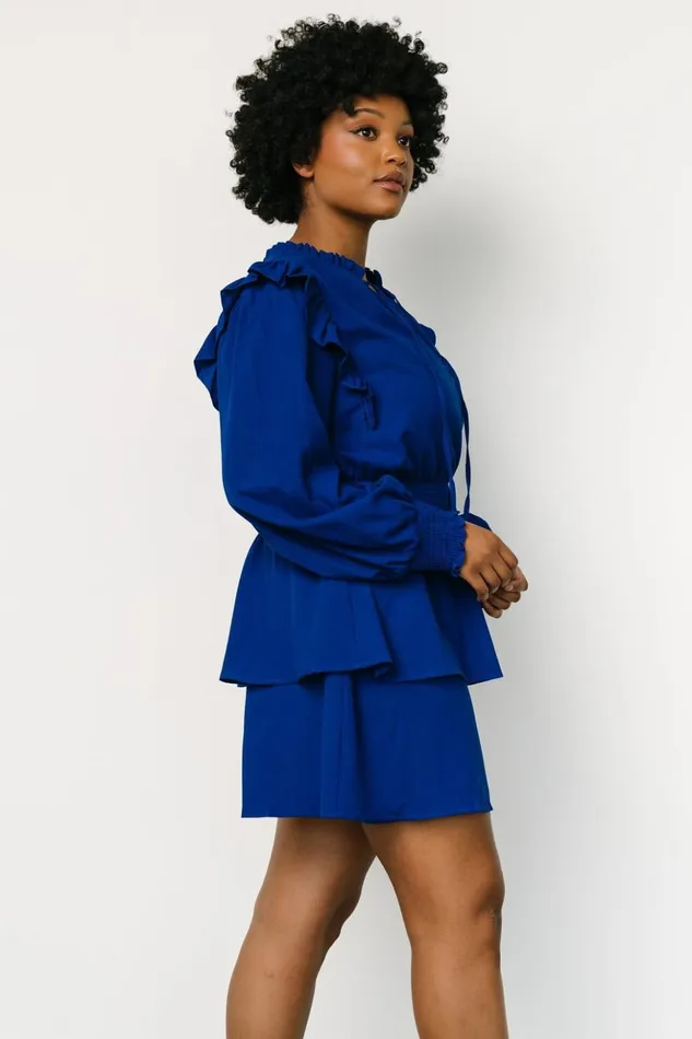 Baltic Born Short Dresses Maylee Tiered Short Dress Cobalt 8211 Women Baltic Born Short Dresses Maylee Tiered Short Dress Cobalt 8211 Women