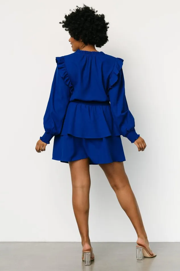 Baltic Born Short Dresses Maylee Tiered Short Dress Cobalt 8211 Women Baltic Born Short Dresses Maylee Tiered Short Dress Cobalt 8211 Women