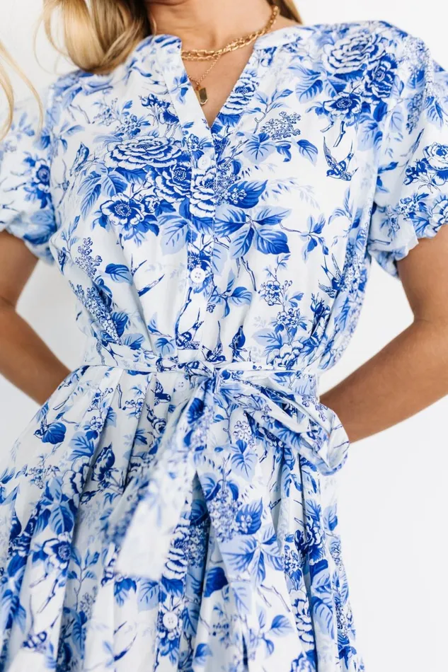 Baltic Born Short Dresses Mikki Mini Dress White Blue 8211 Women Baltic Born Short Dresses Mikki Mini Dress White Blue 8211 Women